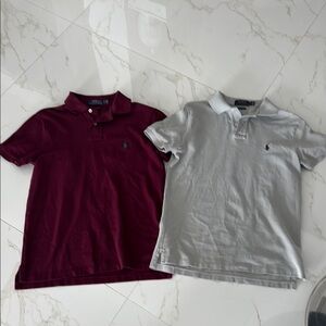 Kids Polo Shirts Ralph Lauren - Burgundy and Gray